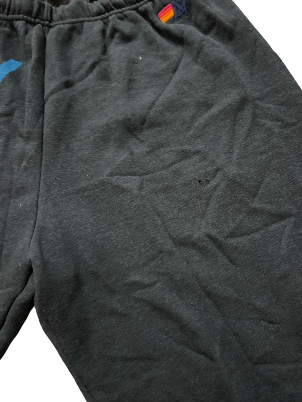 Aviator Nation Black Sweatpants with Rainbow Logo - Picture 2 of 2